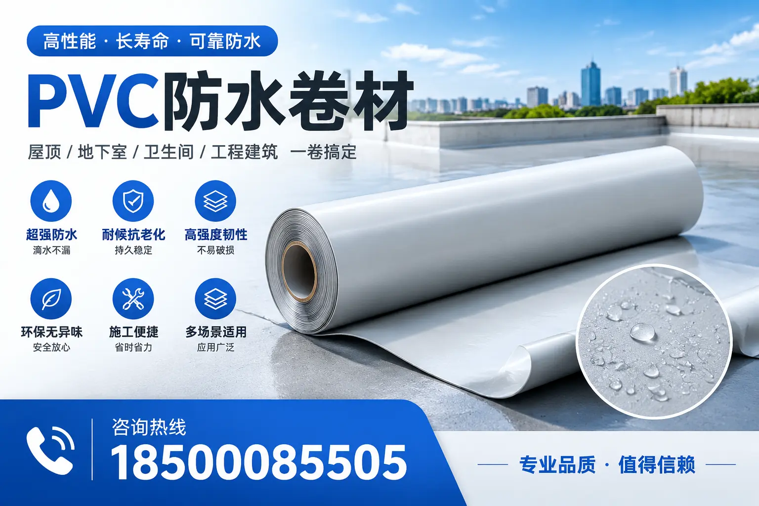 PVC防水卷材的防水效果评测，适合白杨的科学依据